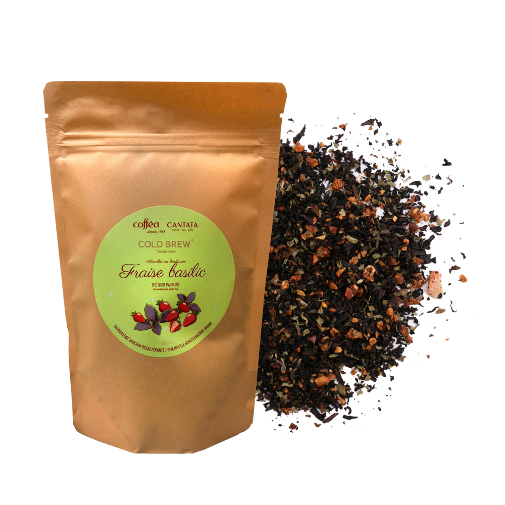Strawberry Basil Cold Brew Tea Strawberry Basil Cold Brew Tea