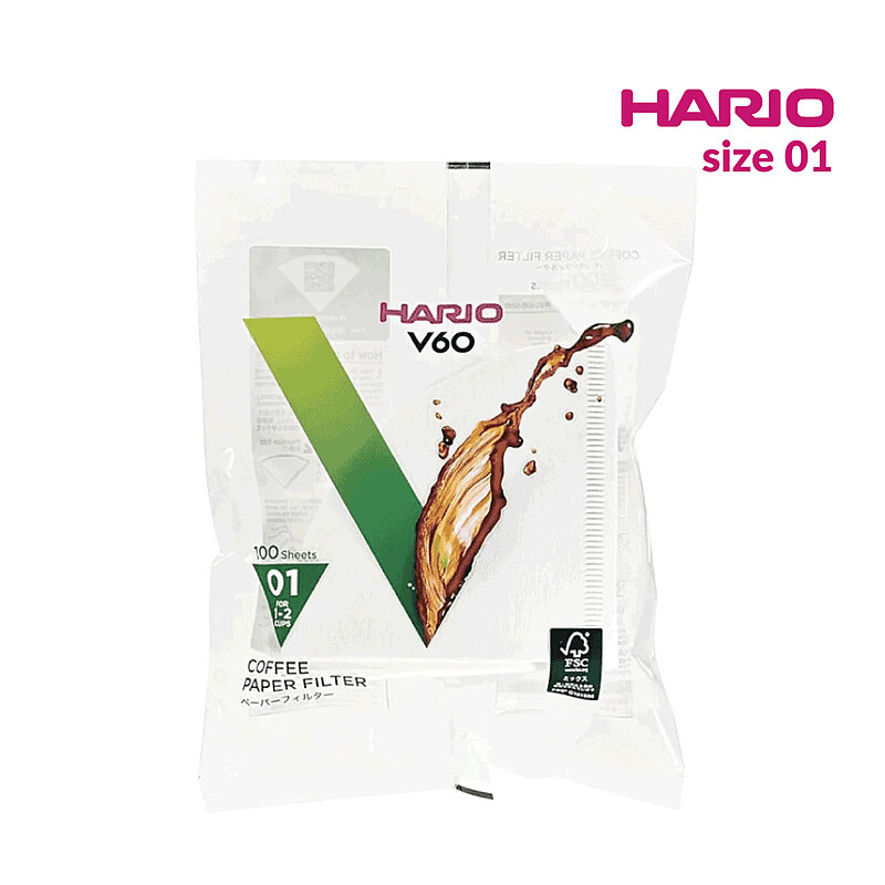 V60 Paper Filters Hario - Size 01 (100pcs)